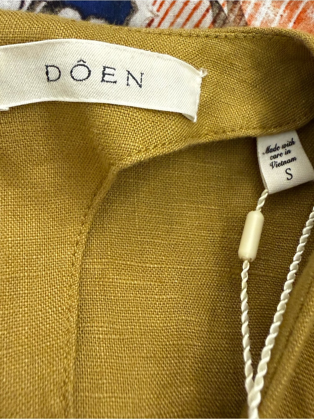 NWT DÔEN Bennett Linen Dress in Golden Olive Sz S - Picture 13 of 17